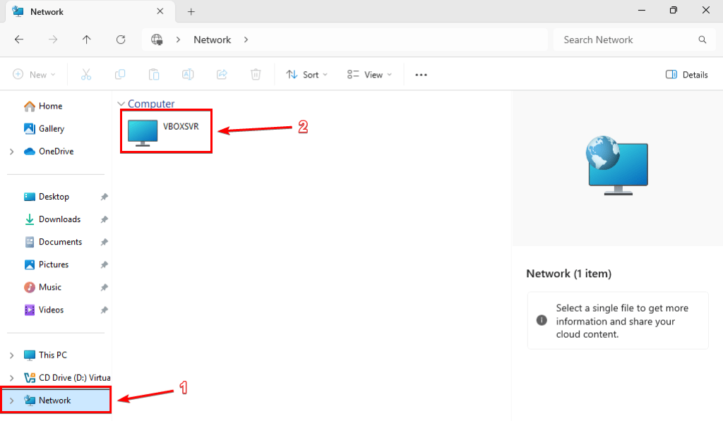 Accessing The Shared Folders