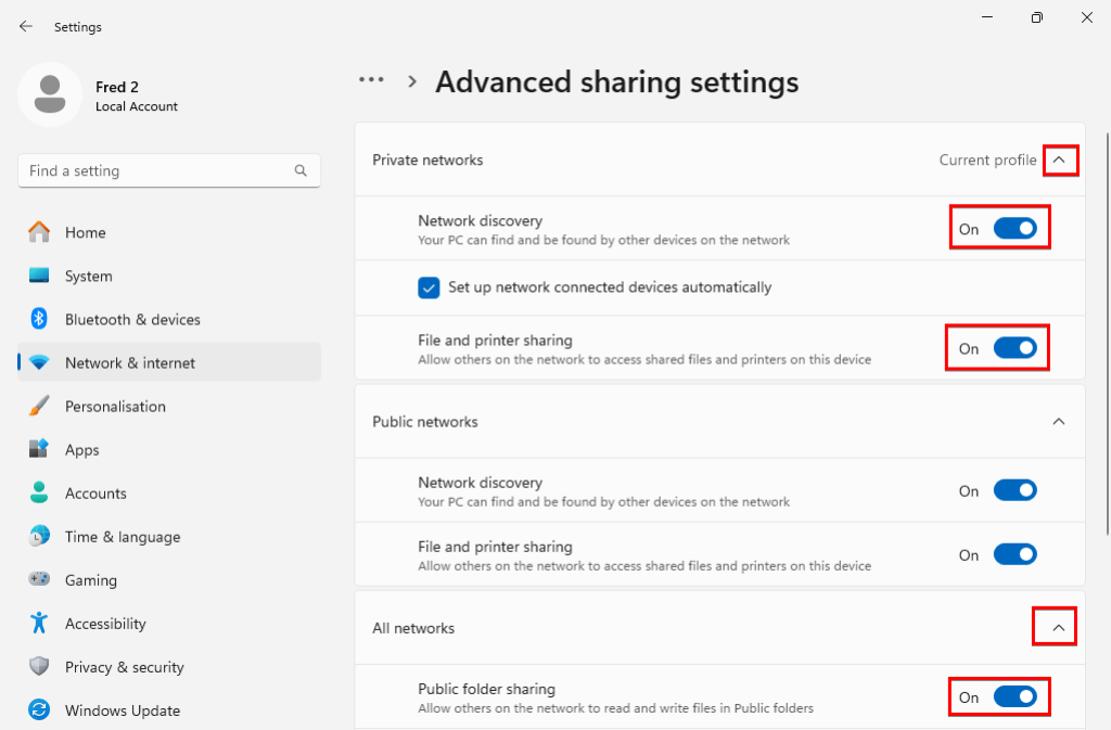 Enable Sharing Through Advanced Sharing Settings 3